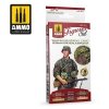 AMMO of Mig Jimenez 7043 Waffen SS Spring Camo. German Einchenlaubmuster Figures Set 6x17ml